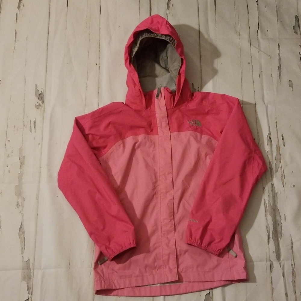 The North Face Rain Jacket Girls Large Pink